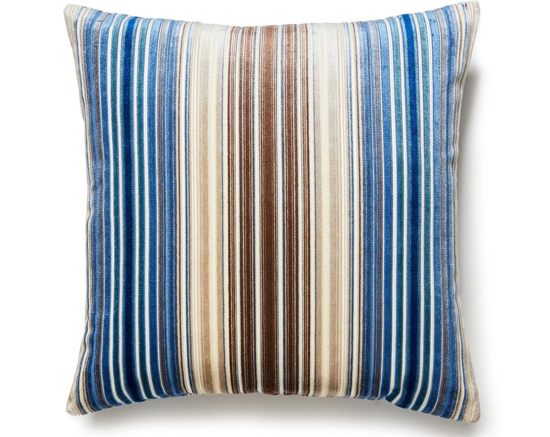 Timberlake Velvet Pillow 22 X 22 - Blue Wood JMSDDK05920001 by Scalamandre Designer Pillow