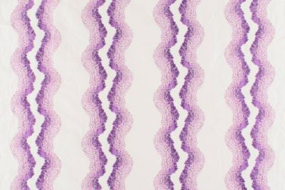 Anchita Embroidery Purple JM16350002 by Grey Watkins Designer Fabric 66% LINEN 34% COTTON BASE RAYON EMB. INDIA LIGHT DUTY Horizontal: 7.5" and Vertical: 13.25" 54 - Swanky Fabrics -