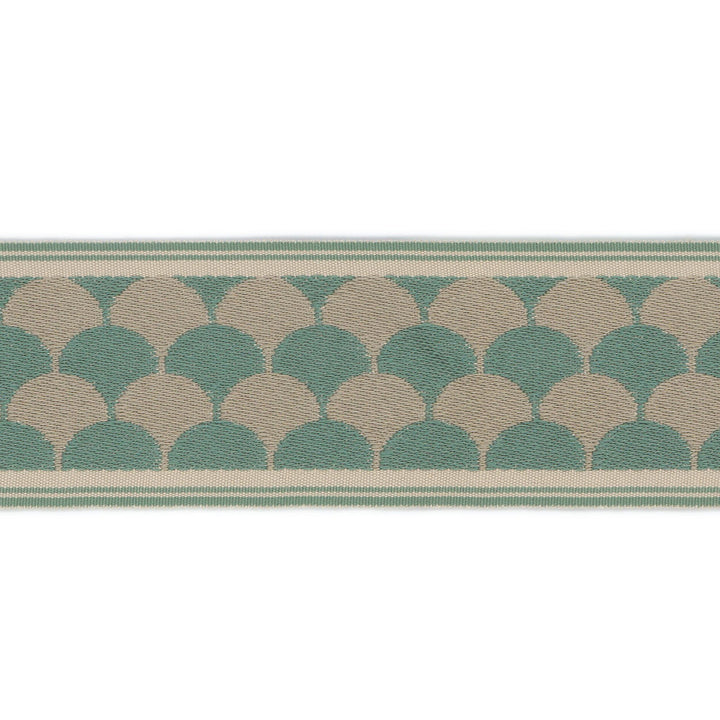 Jolie Tape 4 Seaglass by Stout Trim Stout Trim Jolie Tape 4 SeaglassTrim NEW TRADITIONS TRIM 100%SVI CHINA </p><p>Repeat: H: 1.250, V: 0.000 3 in - Fabric Carolina -