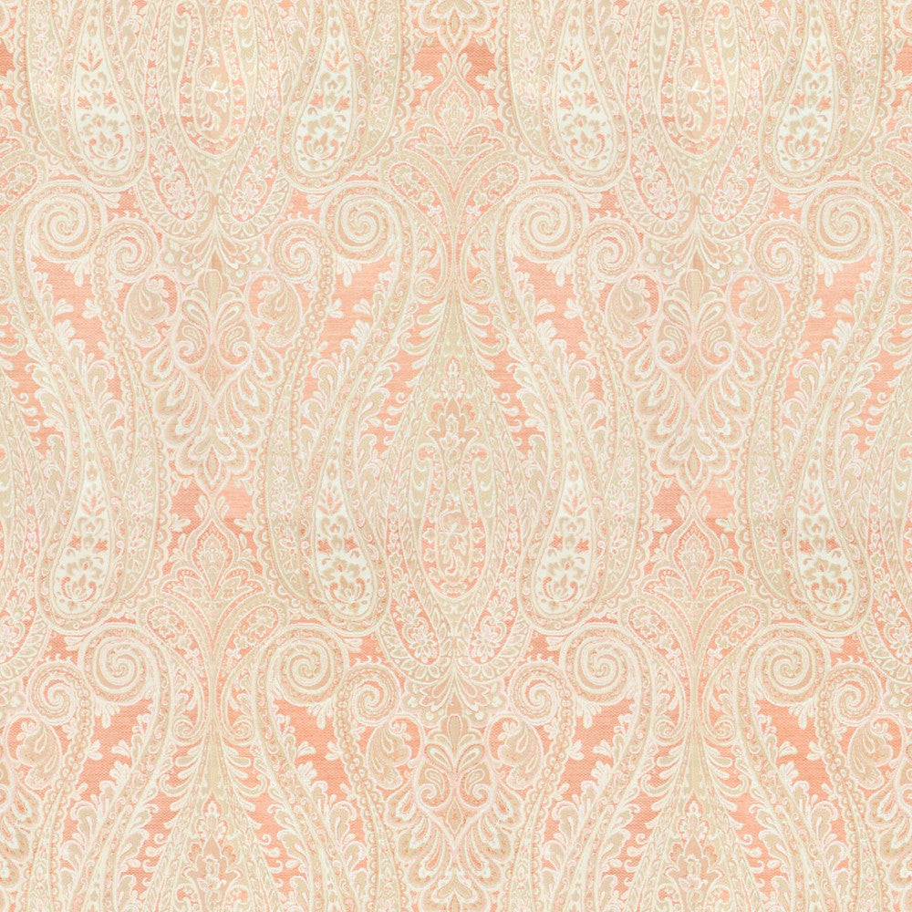 Joyce 1 Shrimp by Stout Designer Fabric COMFORTABLE LIVING CORAL/SHRIMP 73%SVI 27%POL CHINA FLAME RETARDANT-CA BULLETIN 117-SECTION E FLAME RETARDANT-U.F.A.C. CLASS 1 WYZENBEEK 42 000 DOUBLE RUB WEAR TEST (HEAVY DUTY) Horizontal: 14.625 and Vertical: 26.875 55 in - Swanky Fabrics -