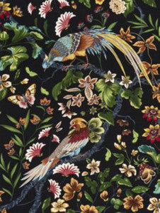 Botany Bay Black Ruby JP13400002 by Old World Weavers Designer Fabric
