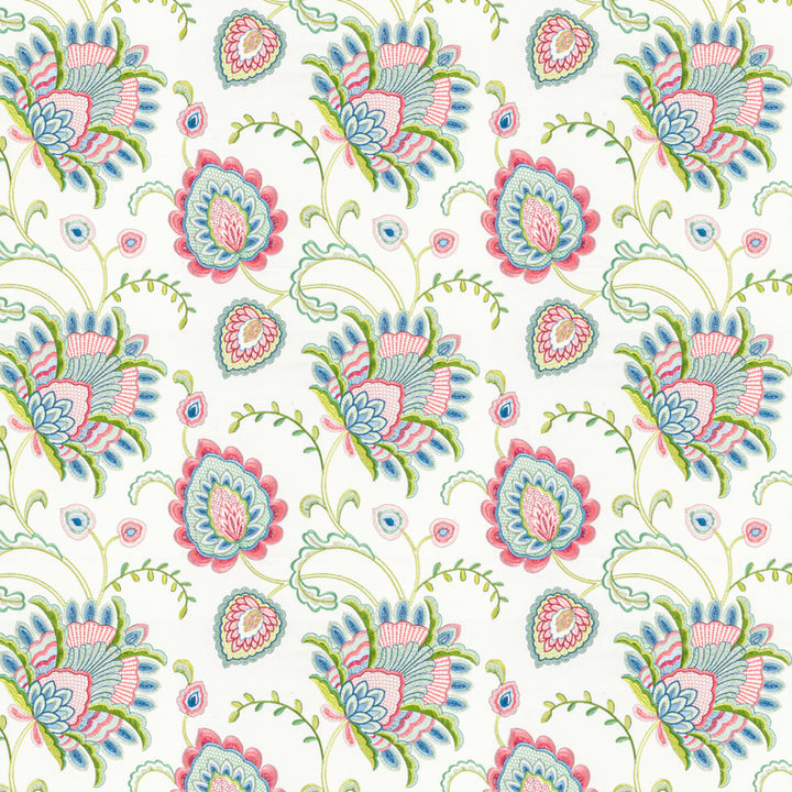 Julep 1 Blossom by Stout Designer Fabric RAINBOW LIBRARY TILE/SORBET 100%COT %BEMB INDIA </p><p>Repeat: 15.75 50 in - Swanky Fabrics -