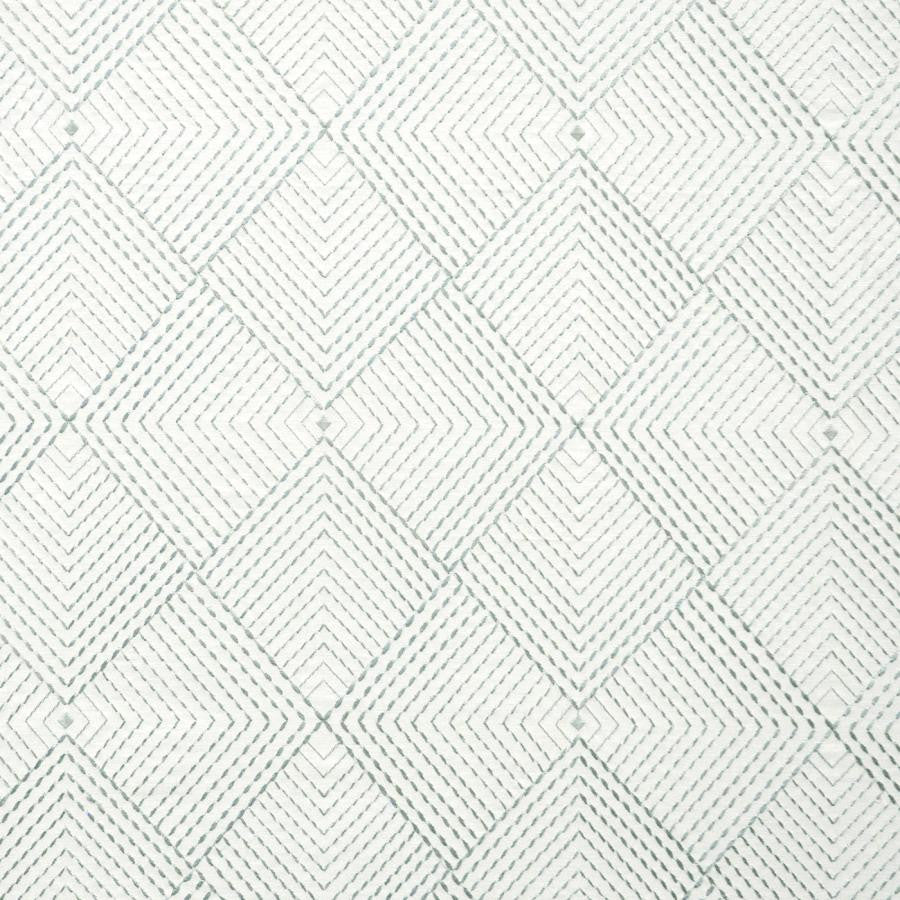 Kite # 817 Pool by Maxwell Designer Fabric Color Theory-Vol.Vi Odyssey 65% COTTON/30% RAYON/5% ZARI INDIA V-15"H-13" 54"EMB.52" - Swanky Fabrics -