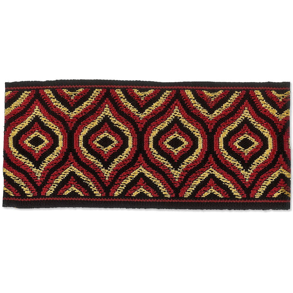 Kaleidoscope 3 Pepper by Stout Designer Trim HARMONY TRIM 57%SVI 43%POL CHINA Horizontal: 0 and Vertical: 0 3 in - Swanky Fabrics -