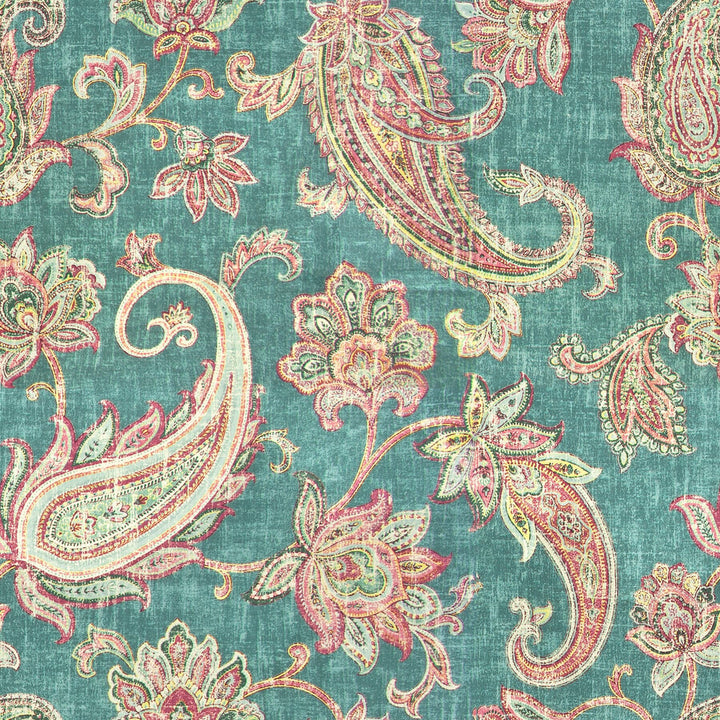 Kandinsky 2 Peacock by Stout Designer Fabric Rainbow Library Aqua/Lagoon 100% Cotton USA FLAME RETARDANT-U.F.A.C. CLASS 1 (OR A) CATB 117-2013 WYZENBEEK 15 000 DOUBLE RUB WEAR TEST (HEAVY DUTY) Horizontal: 27 and Vertical: 27 54 in - Swanky Fabrics -