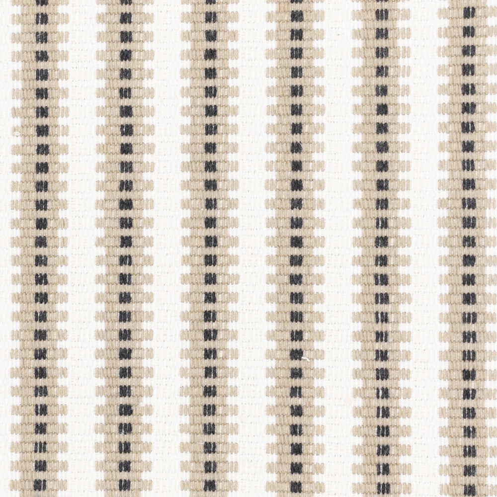 Kapoc 1 Black/Tan by Stout Designer Fabric JUST STRIPES NATURAL/CHARCOAL 60%COT 40%POL USA FLAME RETARDANT-U.F.A.C. CLASS 1 FLAME RETARDANT-N.F.P.A. 260A CLASS 1 CATB 117-2013 WYZENBEEK 12 000 DOUBLE RUB WEAR TEST (MEDIUM DUTY) Horizontal: 0.125 and Vertical: 1.000 54.5 in - Swanky Fabrics -