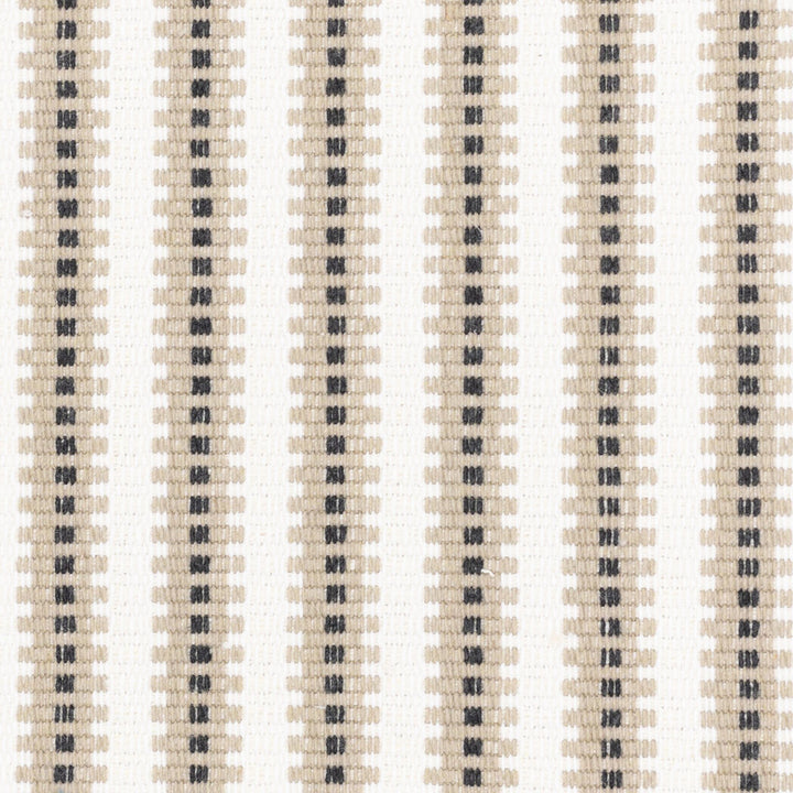 Kapoc 1 Black/Tan by Stout Designer Fabric JUST STRIPES NATURAL/CHARCOAL 60%COT 40%POL USA FLAME RETARDANT-U.F.A.C. CLASS 1 FLAME RETARDANT-N.F.P.A. 260A CLASS 1 CATB 117-2013 WYZENBEEK 12 000 DOUBLE RUB WEAR TEST (MEDIUM DUTY) Horizontal: 0.125 and Vertical: 1.000 54.5 in - Swanky Fabrics -