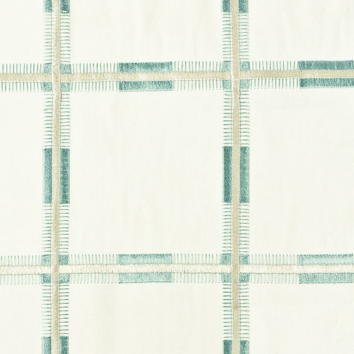 Kaslen 2 Seafoam by Stout Designer Fabric COMFORTABLE LIVING MINERAL/TEAL 80%COT 20%POL %REMB INDIA CATB 117-2013 WYZENBEEK 10 000 DOUBLE RUB WEAR TEST (MEDIUM DUTY) Horizontal: 4 and Vertical: 3.75 52 in - Swanky Fabrics -
