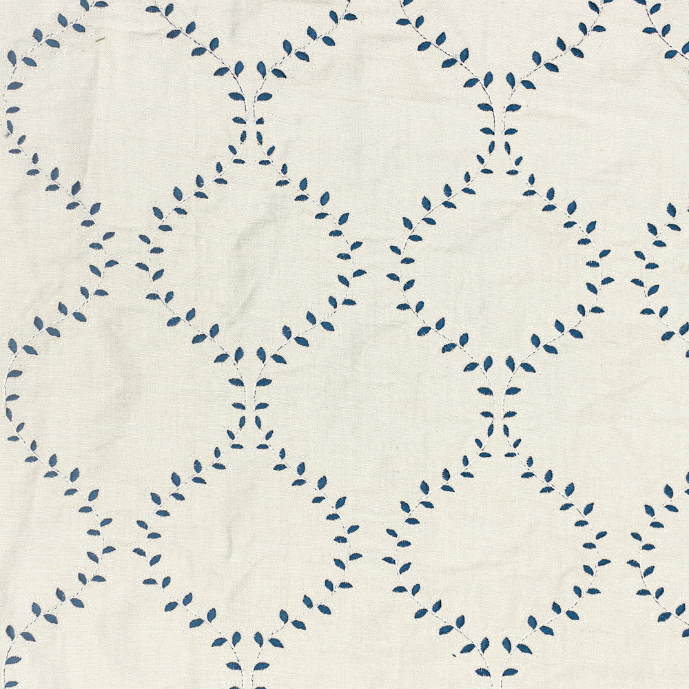 Keansburg 1 Sapphire by Stout Designer Fabric COLOR MY WINDOW LAKE/SEAGLASS 59%LIN 25%POL 16%COT %VEMB INDIA Horizontal: 7.000 and Vertical: 7.500 53 in - Swanky Fabrics -