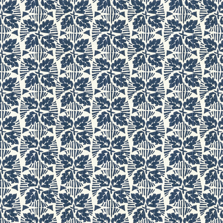 Keylargo 1 Navy by Aoc Designer Fabric THE ART OF COLOR HERITAGE 100%COT USA Horizontal: 5.750 and Vertical: 6.250 54 in - Swanky Fabrics -