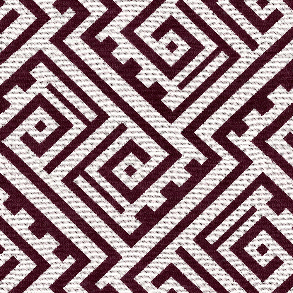 Marathon 1006 Bordeaux by ABBEYSHEA Designer Fabric 100% Polyester China 55,000 Double Rubs (Wyzenbeek) </p><p>Repeat: Horizontal: 13.6" (34.7 cm) Up the Roll and Vertical: 14.7" (37.5 cm) Across the Roll 57" (144 cm) - Swanky Fabrics -