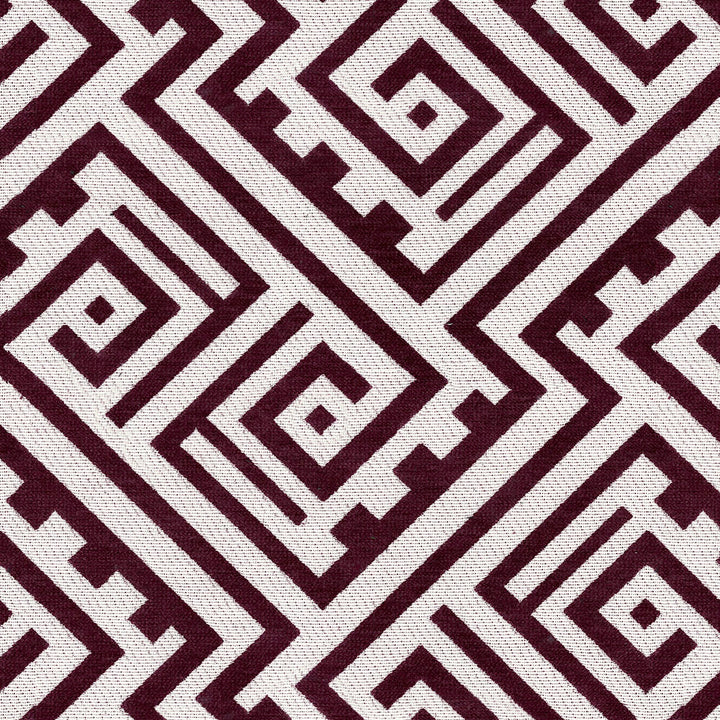 Marathon 1006 Bordeaux by ABBEYSHEA Designer Fabric 100% Polyester China 55,000 Double Rubs (Wyzenbeek) </p><p>Repeat: Horizontal: 13.6" (34.7 cm) Up the Roll and Vertical: 14.7" (37.5 cm) Across the Roll 57" (144 cm) - Swanky Fabrics -