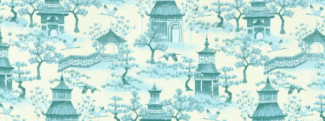 Kinjo 596 Teal by Covington Designer Fabric