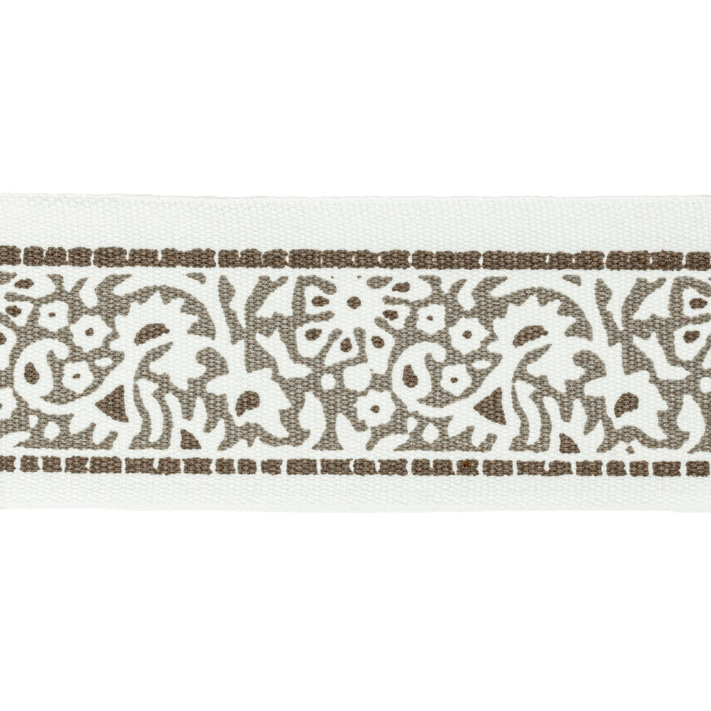 Kinsey Tape 8 Walnut by Stout Trim Stout Trim Kinsey Tape 8 WalnutTrim NATURAL BEAUTY TRIM 100%COT INDIA </p><p>Repeat: H: 2.500, V: 3.125 2.5 in - Fabric Carolina -