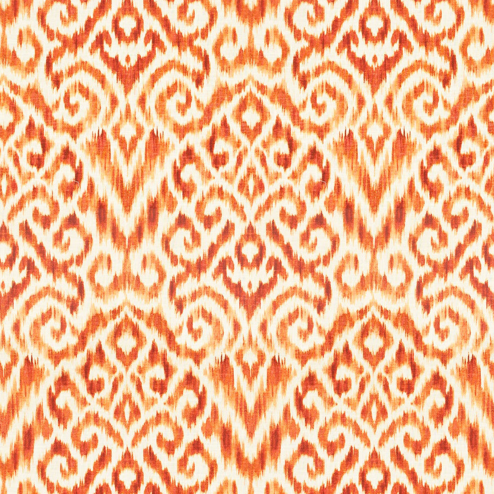 Kismet 2 Cayenne by Stout Designer Fabric RAINBOW LIBRARY MANGO/CAYENNE 55%LIN 45%COT CHINA FLAME RETARDANT-U.F.A.C. CLASS 1 WYZENBEEK 27 000 DOUBLE RUB WEAR TEST (HEAVY DUTY) Horizontal: 13.25 and Vertical: 24.75 54 in - Swanky Fabrics -