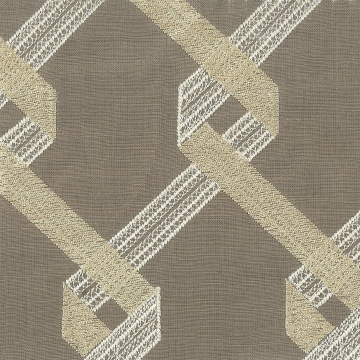 Kiwanis 1 Pewter by Stout Designer Fabric COMFORTABLE LIVING DAWN TO DUSK 100%LIN INDIA </p><p>Repeat: 7.625 51 in - Swanky Fabrics -