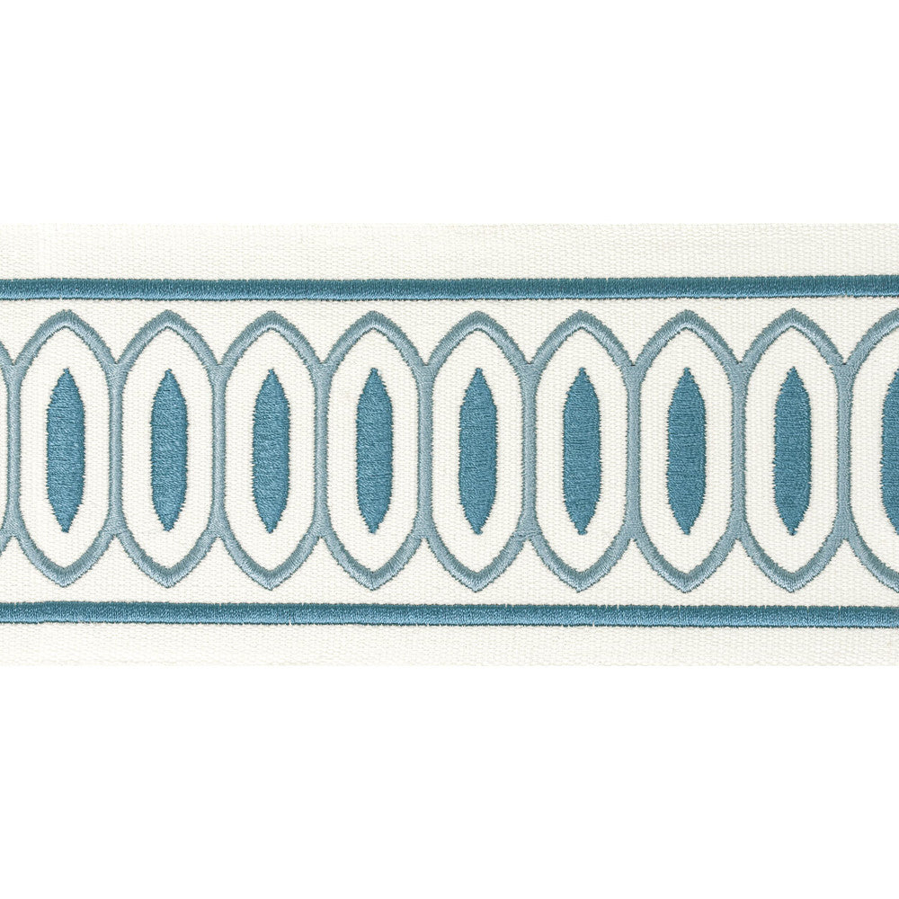 Kragon Tape 1 Denim by Stout Designer Trim STITCHED UP TRIM 100%COT %BEMB INDIA Horizontal: 4.000 and Vertical: 1.000 4 in - Swanky Fabrics -