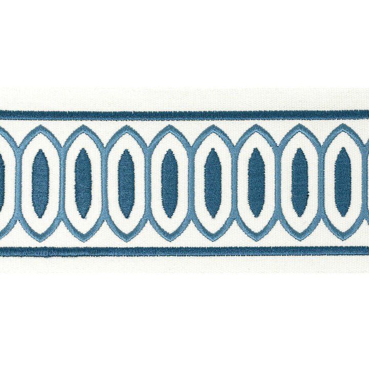 Kragon Tape 2 Ocean by Stout Designer Trim STITCHED UP TRIM 100%COT %BEMB INDIA CATB 117-2013 WYZENBEEK 50 000 DOUBLE RUB WEAR TEST (HEAVY DUTY) Horizontal: 4.000 and Vertical: 1.000 4 in - Swanky Fabrics -