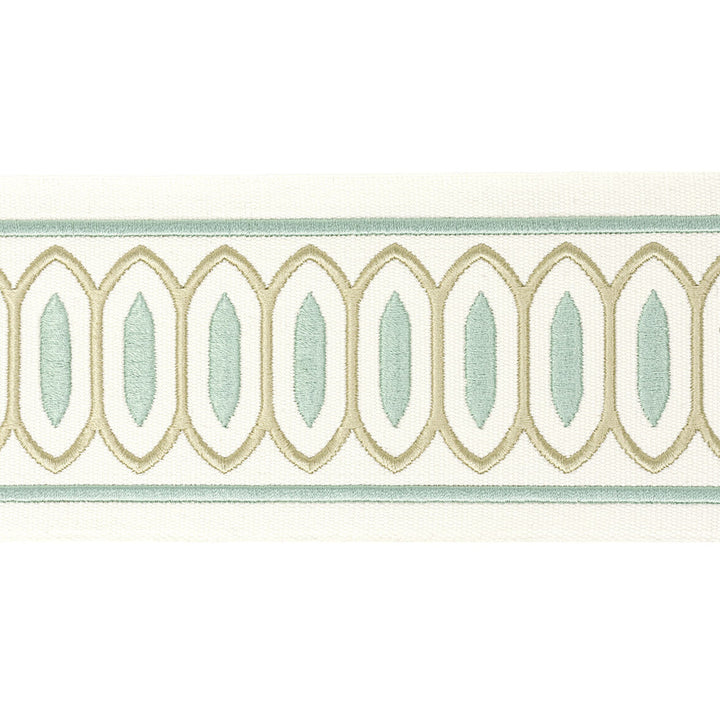 Kragon Tape 7 Shoreline by Stout Trim Stout Trim Kragon Tape 7 ShorelineTrim STITCHED UP TRIM INDIA </p><p>Repeat: H: 4.000, V: 1.000 4 in - Fabric Carolina -