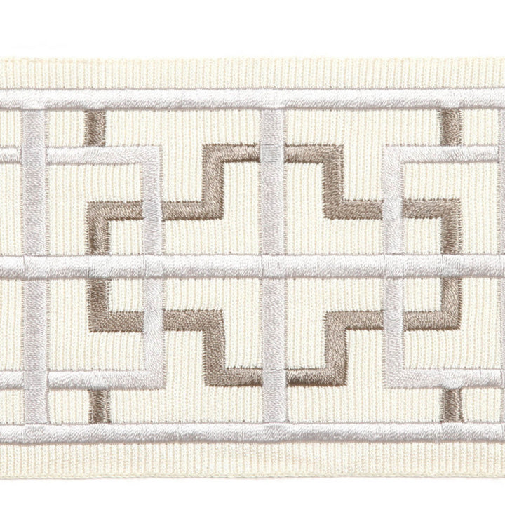Kiel Latte by Europatex Designer Fabric Tapes Galore 100% Polyester 3.50" 3.05 inches - Swanky Fabrics -