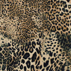 Kingdom Leopard Black/Tan by Europatex Designer Fabric