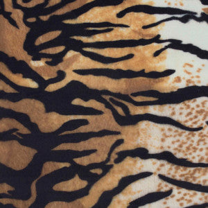 Kingdom Tiger Black/Caramel/White by Europatex Designer Fabric
