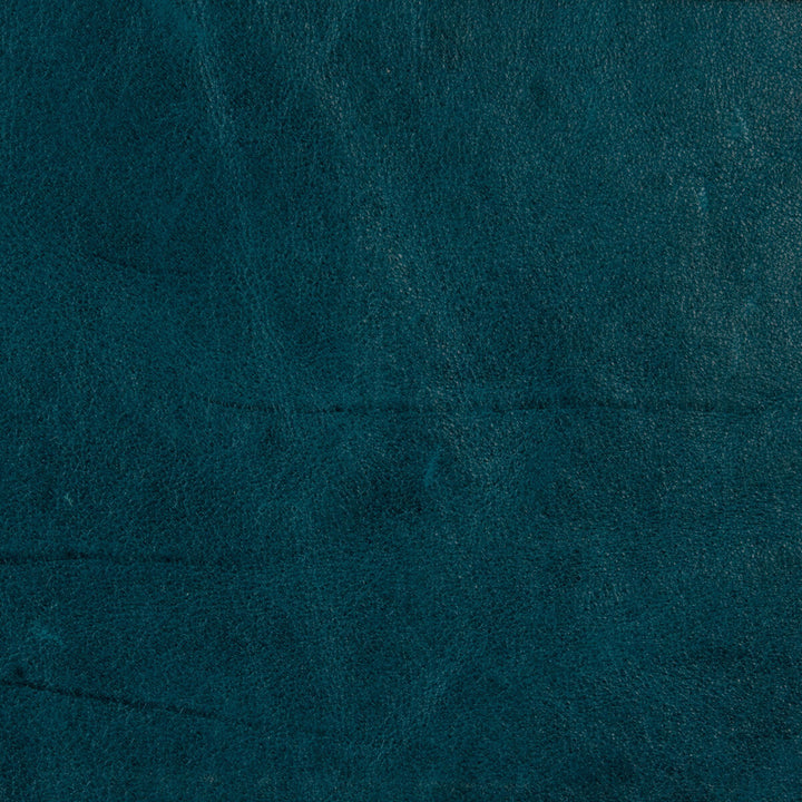 L-Utah Peacock by Kravet Design Designer Fabric LEATHER - 100% Italy Horizontal: and Vertical: - Swanky Fabrics -