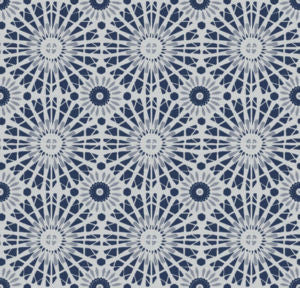 Lagoon Navy 60 by Norbar Designer Fabric HEAT WAVE 100% SOLUTION DYED ACRYLIC GERMANY 8 3/4"V 9"H 54 - Swanky Fabrics -