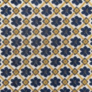 Fruela Navy/Ocre by Gaston Y Daniela Designer Fabric