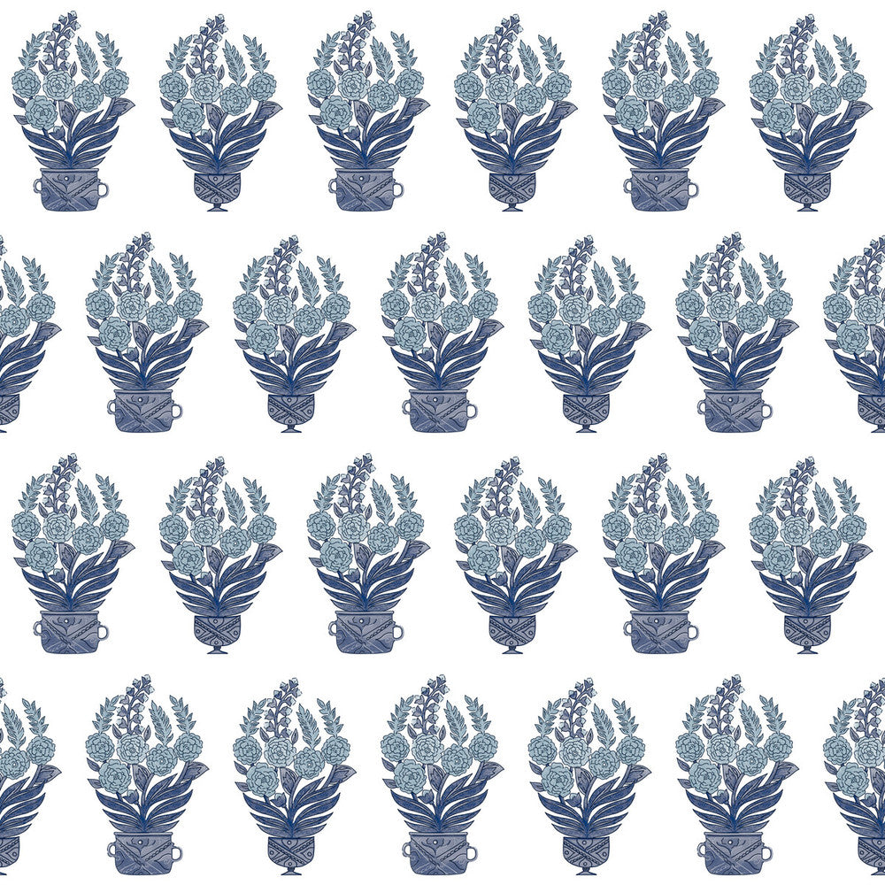 Celorio Wp Azul by Gaston Y Daniela Designer Wallcovering LORENZO CASTILLO V PAPER - 100% Spain Horizontal: 0 and Vertical: 10.4 20.8 - Swanky Fabrics -