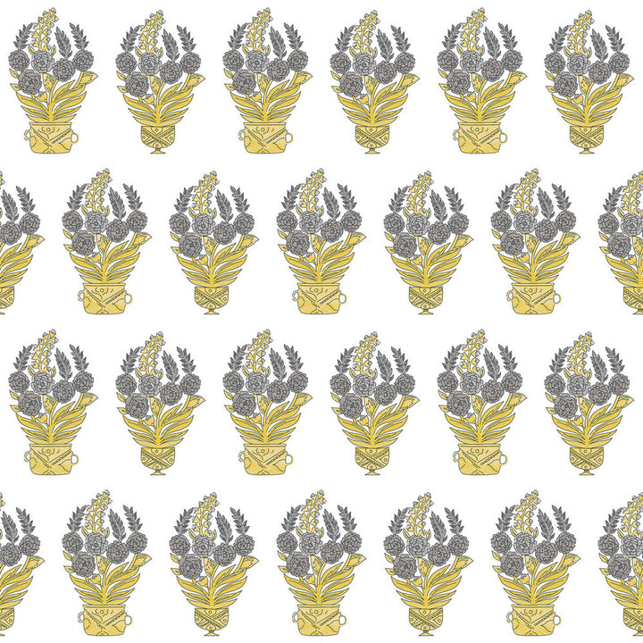 Celorio Wp Ocre by Gaston Y Daniela Designer Wallcovering LORENZO CASTILLO V PAPER - 100% Spain Horizontal: 0 and Vertical: 10.4 20.8 - Swanky Fabrics -