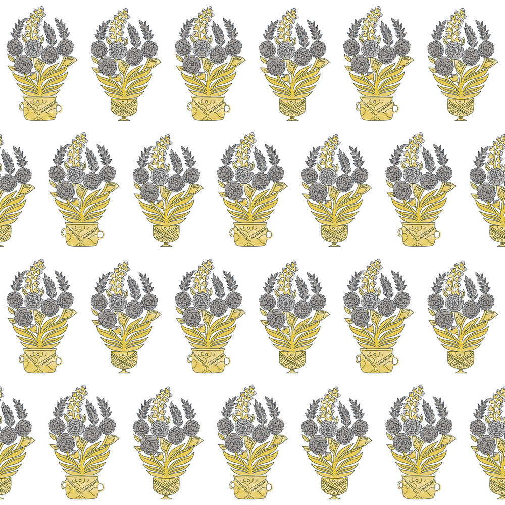 Celorio Wp Ocre by Gaston Y Daniela Designer Wallcovering LORENZO CASTILLO V PAPER - 100% Spain Horizontal: 0 and Vertical: 10.4 20.8 - Swanky Fabrics -