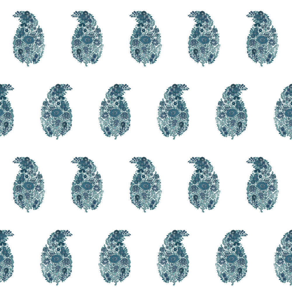 Tarsila Wp Azul by Gaston Y Daniela Designer Wallcovering LORENZO CASTILLO V PAPER - 100% Spain Horizontal: 0 and Vertical: 10.4 20.8 - Swanky Fabrics -