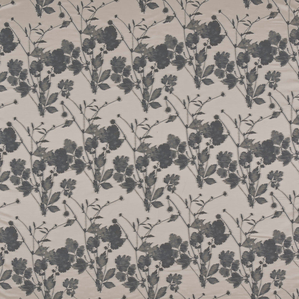 Leaf 3 Granite by Marcus William Designer Fabric KAI/MARCUS WILLIAM BOTANICAL ESCAPE 71%COT 29%POL INDIA Horizontal: 18.875 and Vertical: 17.625 56 in - Swanky Fabrics -