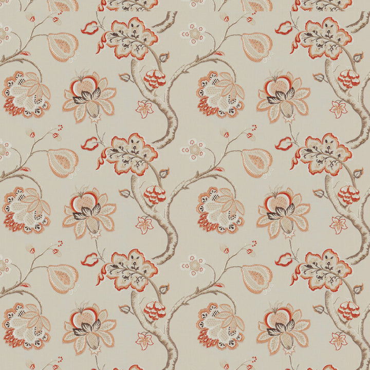 LEAP 26J8011 by JF Designer Fabric Color Concepts Coral Sky 60% Cotton, 32% Viscose, 8% Polyester India  Horizontal: 25.375 and Vertical: 15.5 61  - Swanky Fabrics -