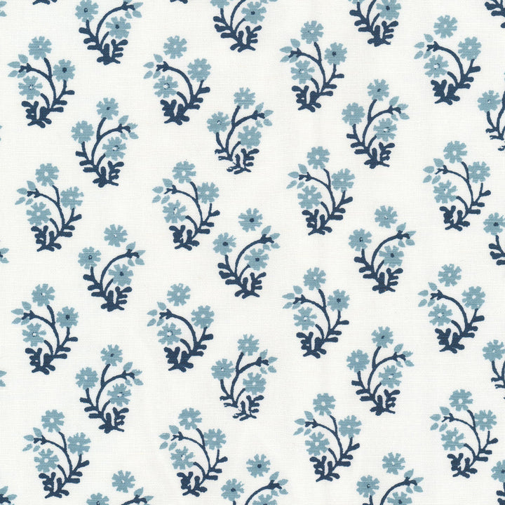 Lemans 3 Frenchblue by Stout Designer Fabric RAINBOW LIBRARY CADET/INDIGO 58%LIN 42%COT INDIA Horizontal: 3.250 and Vertical: 2.875 54 in - Swanky Fabrics -
