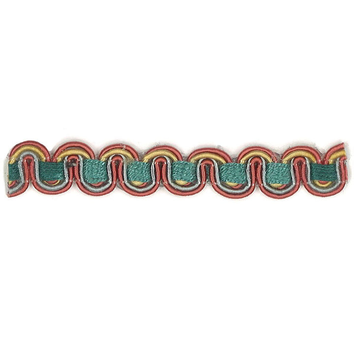 Lexington 16 Lagoon by Stout Designer Trim Art Of Design Trim-2 Tapes 100% Spun Viscose CHINA Horizontal: 0 and Vertical: 0 0.38 in - Swanky Fabrics -