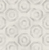 Faravel Geo Light Gray and Off-White LG91512 by Seabrook Designs Designer Wallpaper