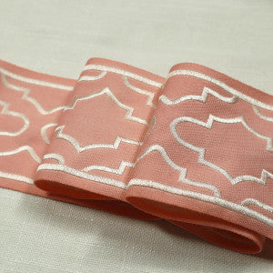 Lindy Emb Tape Pink by Magnolia Designer Fabric