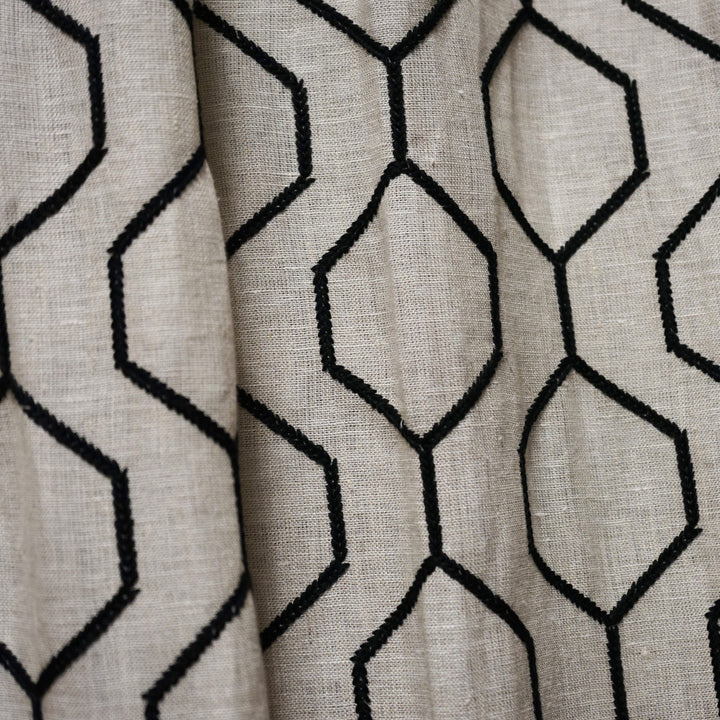 Linked 98Sj101 by JF Designer Fabric JF Studio 100% Linen India Horizontal: 6 and Vertical: 5 54 - Swanky Fabrics -