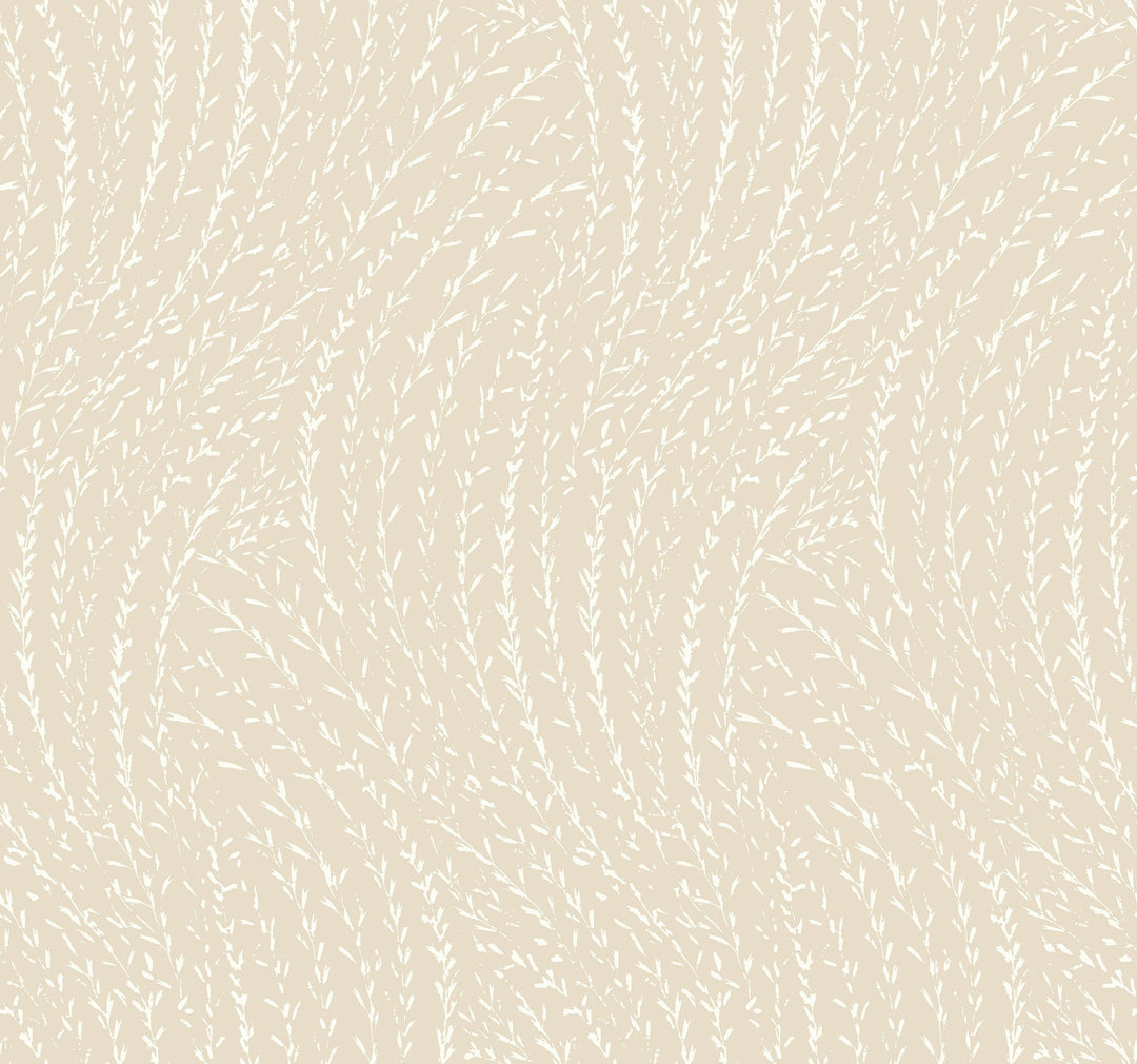 Willow Song Wheat Botanical Wallpaper by Antonina Vella Designer