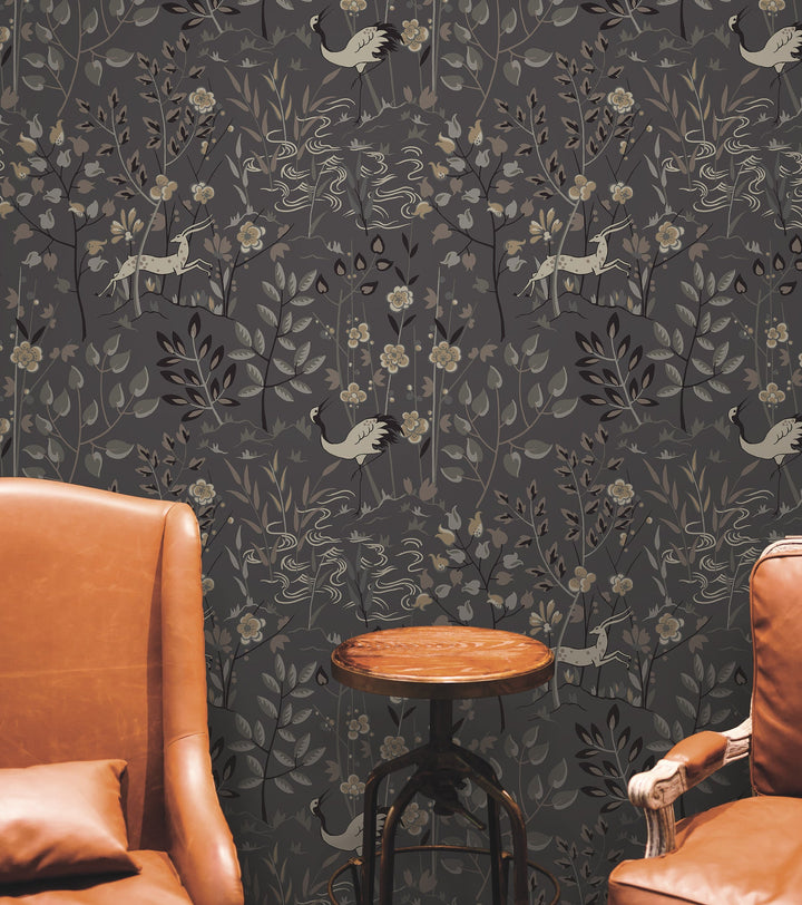 Aspen Grey Wallpaper by Ronald Redding Designer
