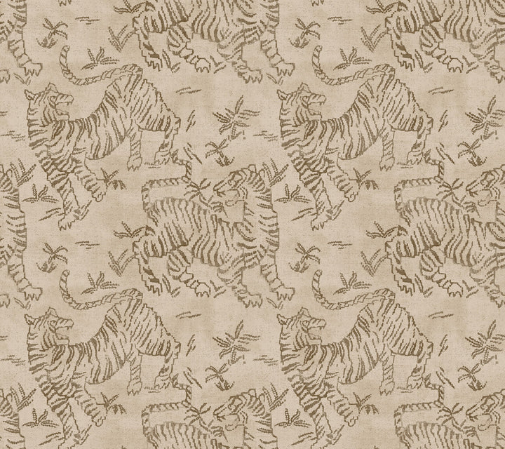 Orly Tigers Blush Wallpaper by Lemieux et Cie Designer Lemieux et Cie Signature Covers about 60.8 square feet 27-in by 27-ft long roll Unpasted 24 - Swanky Fabrics -