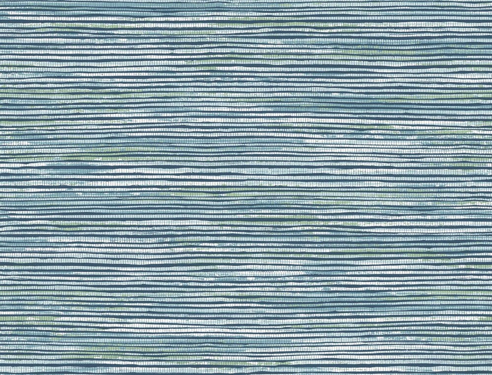 Osprey Faux Grasscloth Midnight Blue, Spearmint, and Ice LN10302 by Lillian August Designer Wallpaper