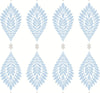 Mirasol Palm Frond Carolina Blue and Eggshell LN10602 by Lillian August Designer Wallpaper