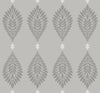 Mirasol Palm Frond Cove Gray LN10608 by Lillian August Designer Wallpaper