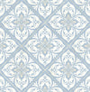 Plumosa Tile Carolina Blue and Arrowroot LN11002 by Lillian August Designer Wallpaper