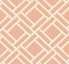 Block Trellis Melon and Arrowroot LN11501 by Lillian August Designer Wallpaper