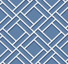 Block Trellis Coastal Blue and Navy LN11502 by Lillian August Designer Wallpaper