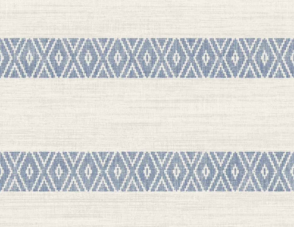 Alani Geo Stripe Blue Bell LN40102 by Lillian August Designer Wallpaper